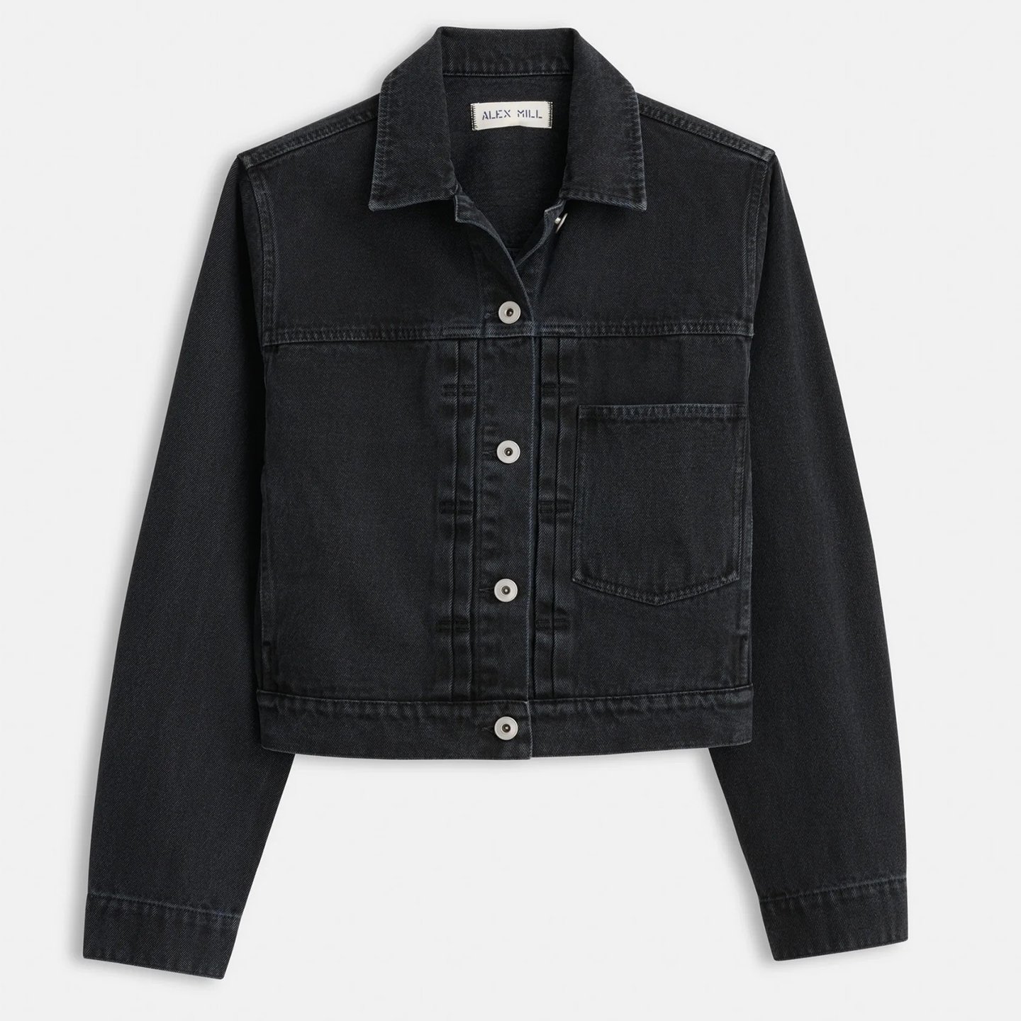 Alex Mill Trucker Jacket Washed Black Recycled Denim — Aggregate Supply
