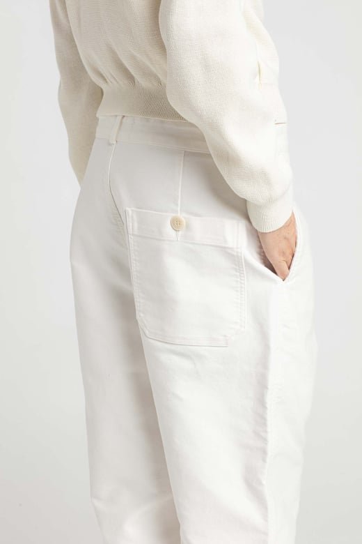 Le Mont St Michel Philae Vintage Washed Work Pants Ecru Le Mont St Michel Philae Vintage Washed Work Pants Ecru