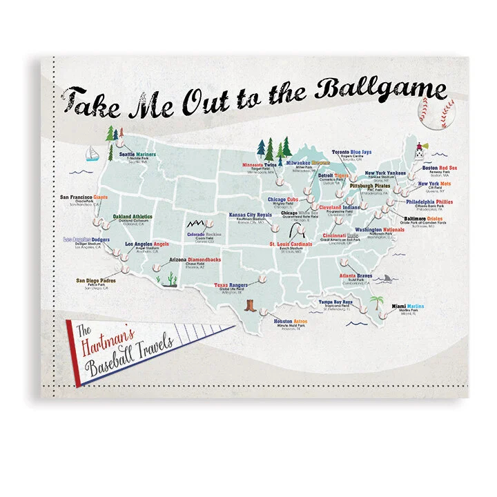 Map Of Baseball Stadiums Products — Uupp