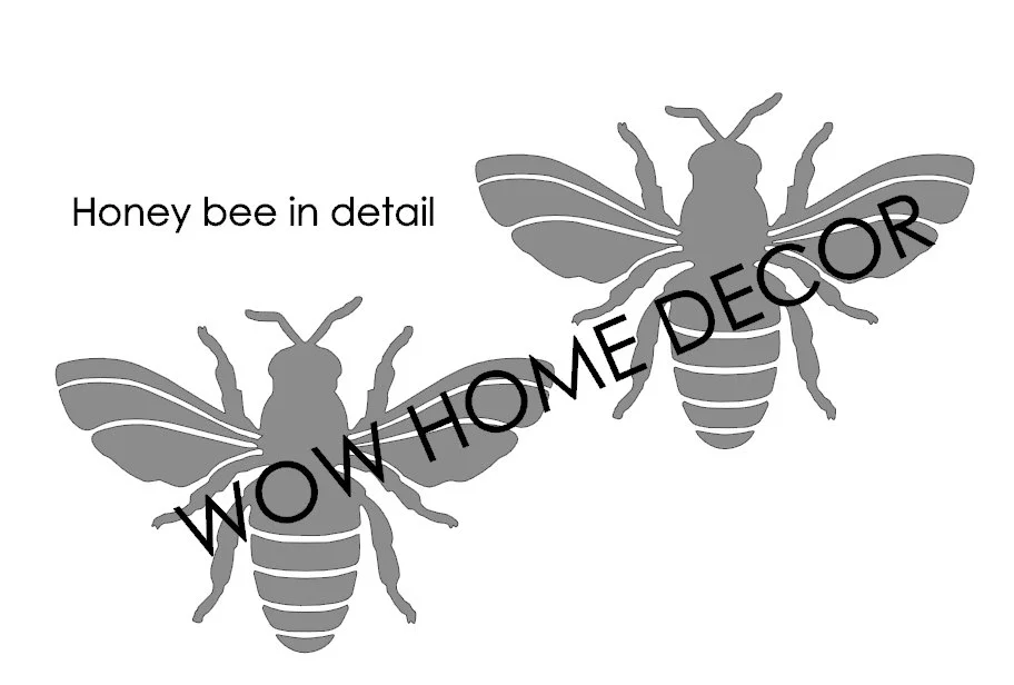 Set Of 42 4 X 2 5 Honey Bee Vinyl Wall Decal Wall Pattern