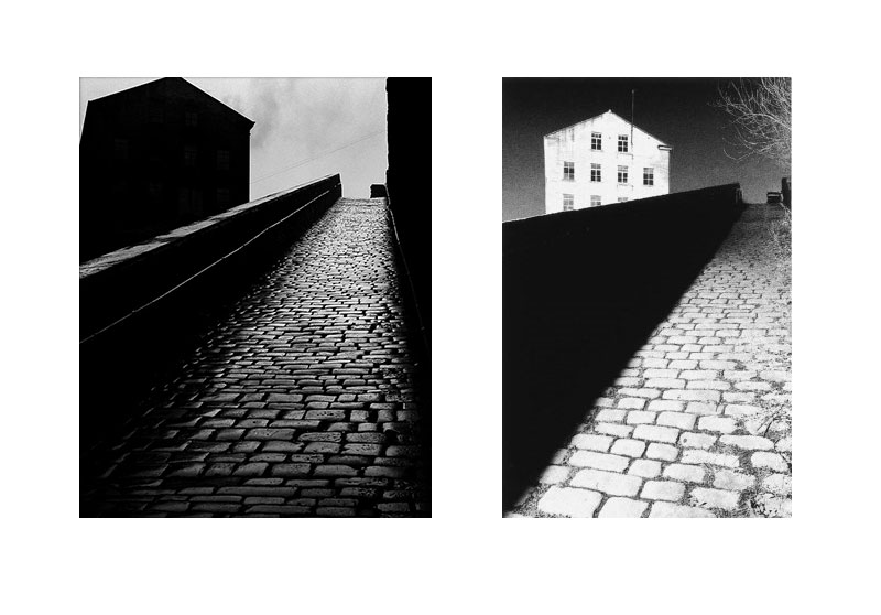 左图:©Bill Brandt右图©Michael Kenna(标题为“约克郡哈利法克斯的比尔·勃兰特的便衣”)