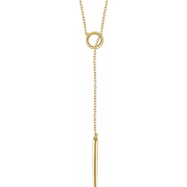 Adjustable Zipper Lariat Necklace