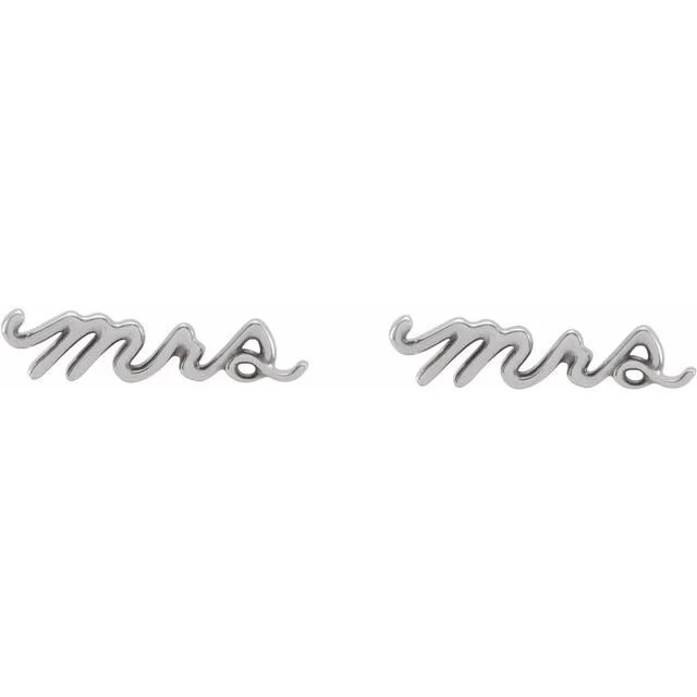 Mrs Stud Earrings Mrs Stud Earrings