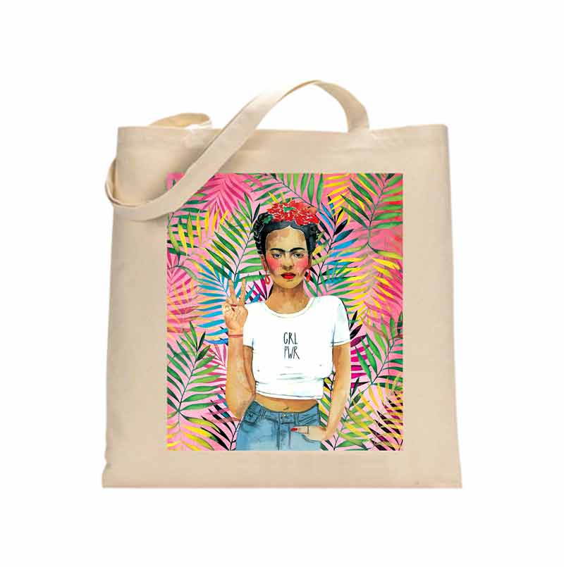 Frida Kahlo Grl Pwr Tote Bag Jo Lee