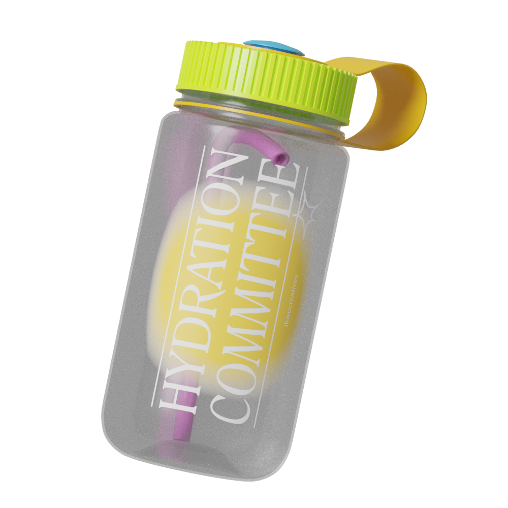 Hydration Commitee Nalgene with Purple Silicone Straw — ilovecreatives