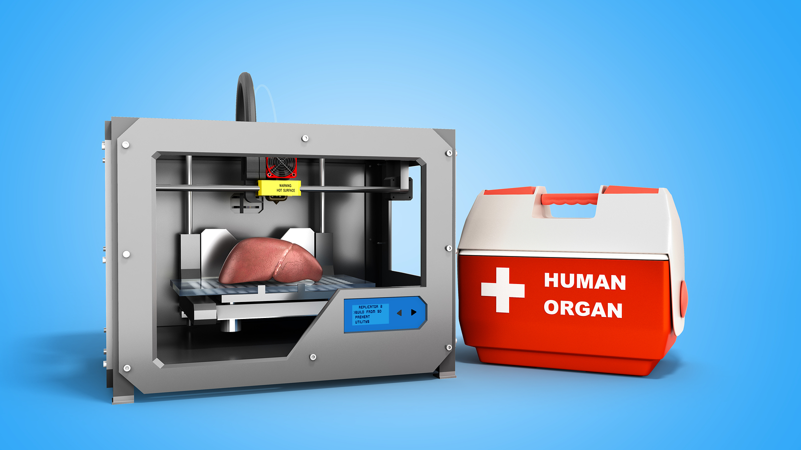 Las bioimpresoras 3D modelan objetos con fluidos. Investigadores experimentan con esta tecnología con el fin de algún día poder imprimir órganos humanos. - Foto: Bigstock