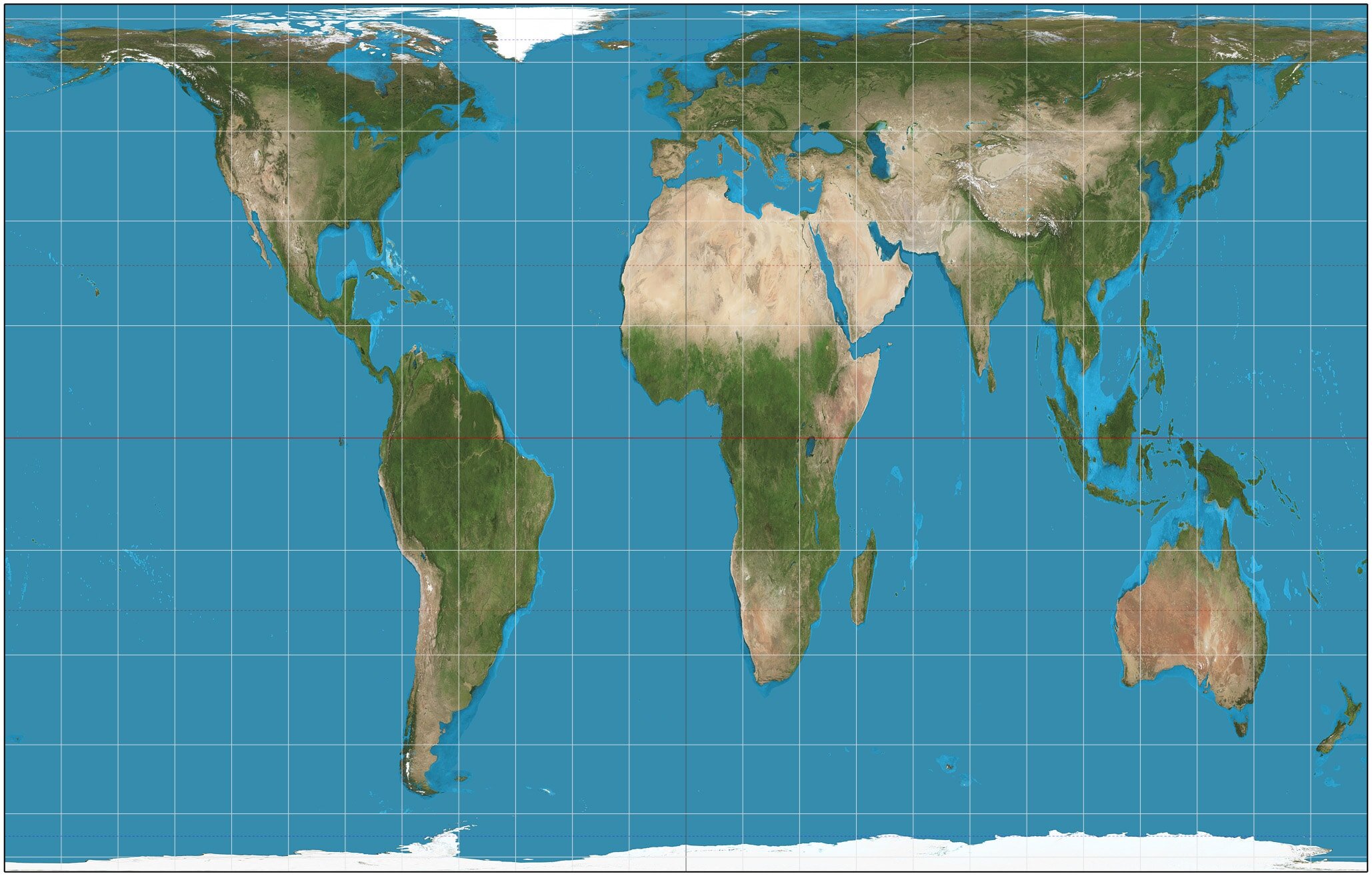 Mapa proyección de Gall-Peters / Wikipedia.