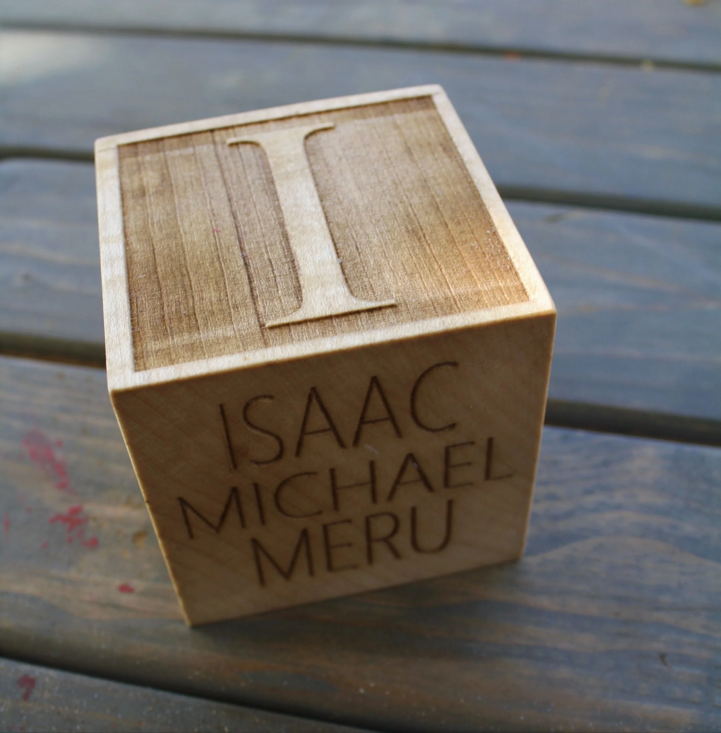 personalized wooden baby blocks