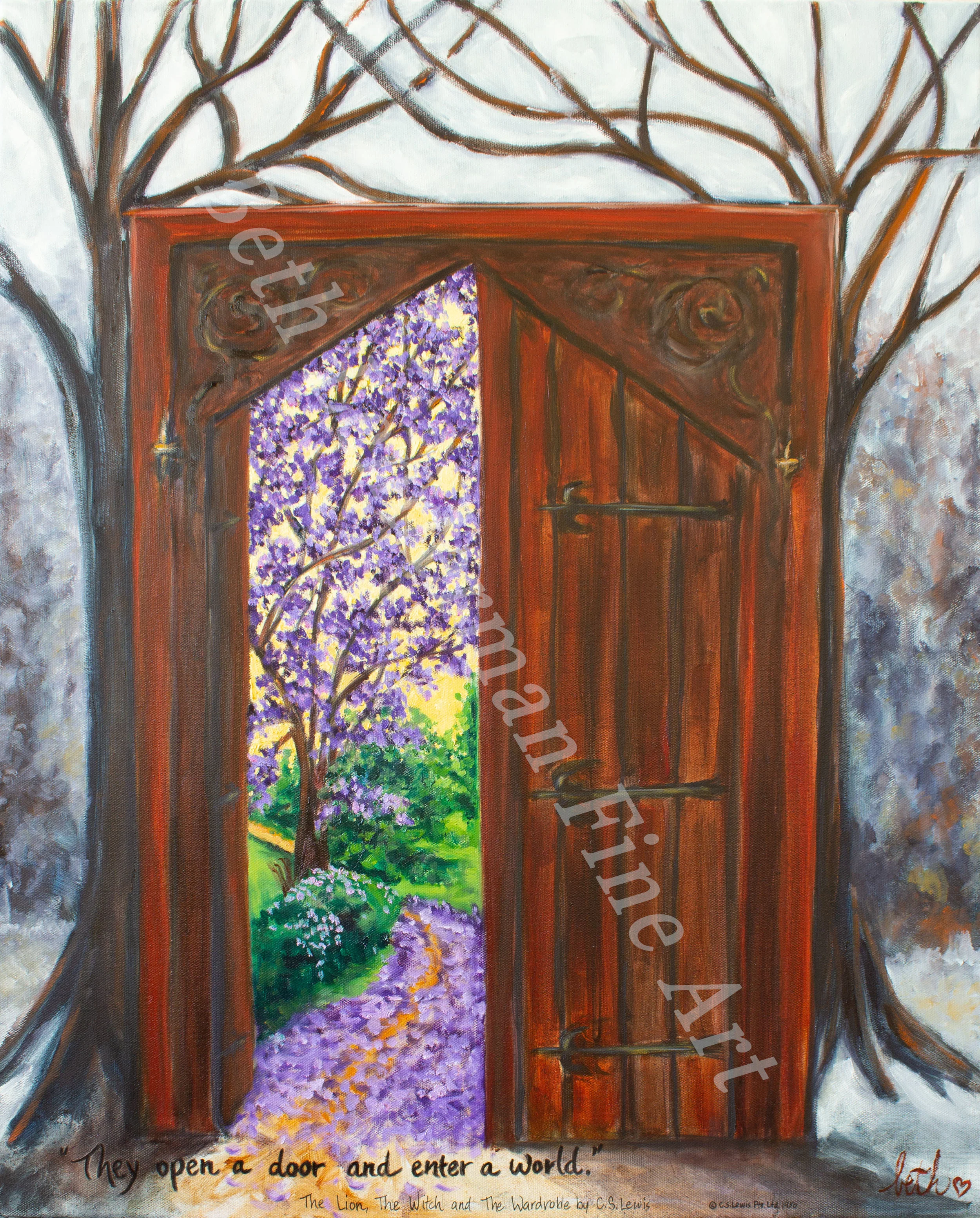 Adventure Awaits Doorway To Narnia Print Only 22 X28 Beth