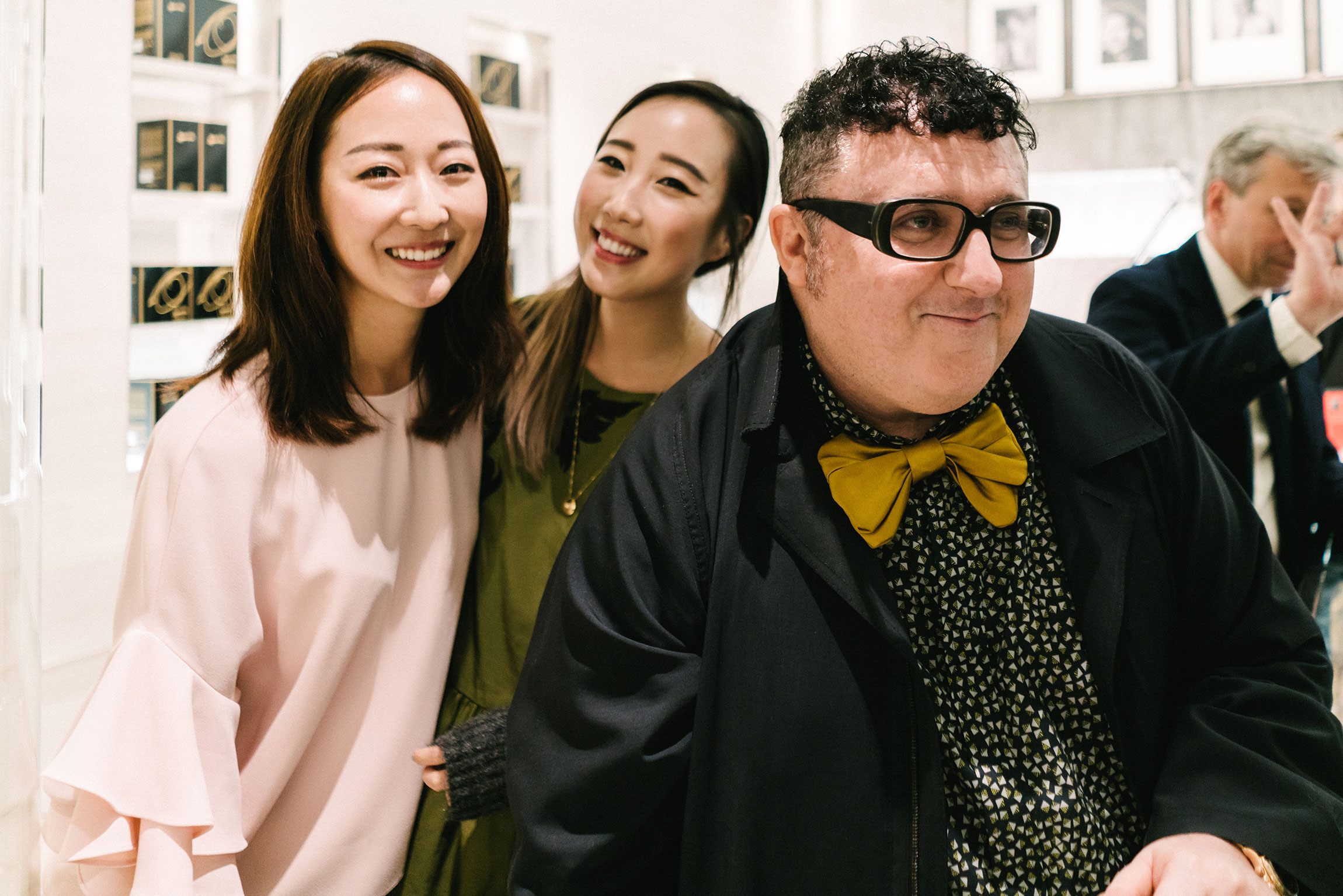 玉金和我和Alber elbaz(谁是'迷信',看不到相机,哈哈。)