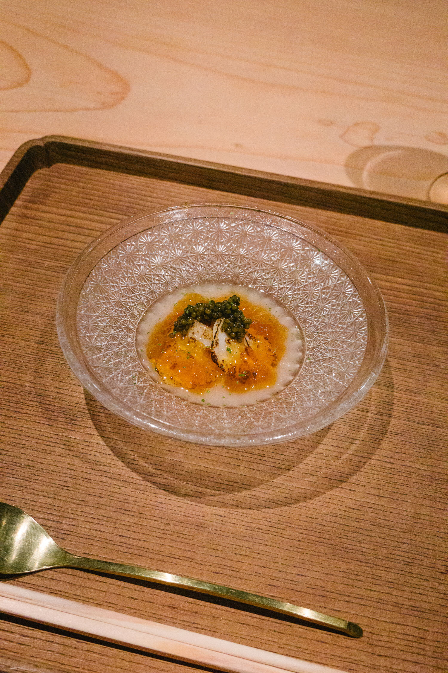 Sakizuke(潜水员扇贝,Uni,Nectarine,TosazuGelée)