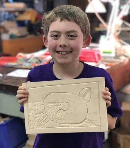 A special shout out to Tove an eight year old with a passion for carving.