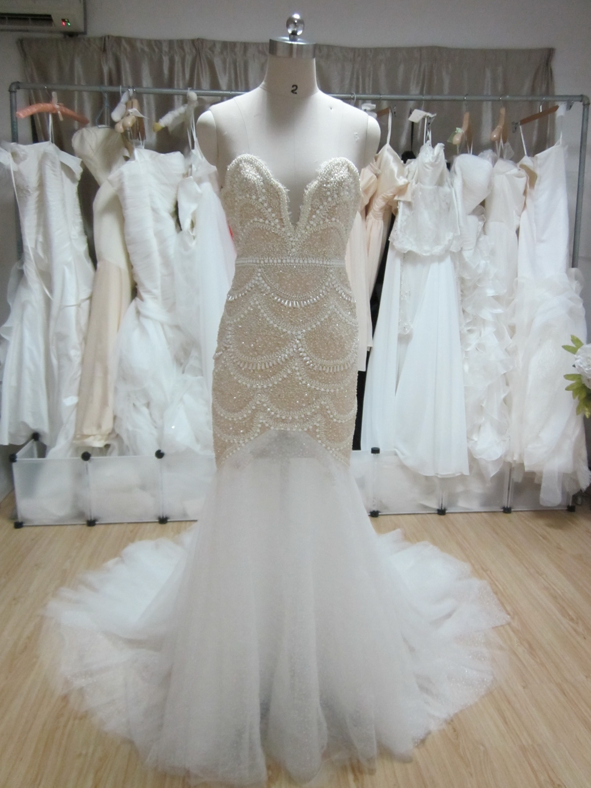 Inspired By J A S Heavily Beaded Dress Jasmine S Bridal Shop