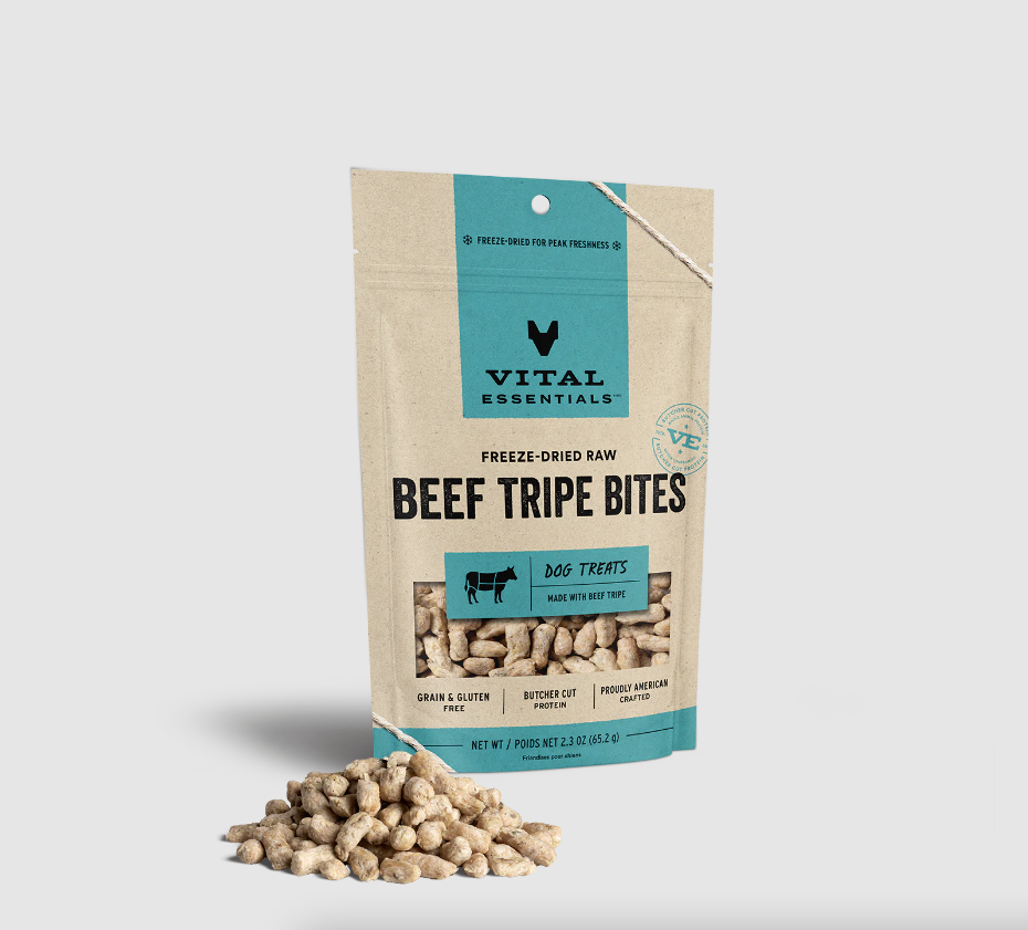 Vital Essentials Freeze Dried Beef Tripe Vital Treats for Dogs Vital Essentials Freeze Dried Beef Tripe Vital Treats for Dogs