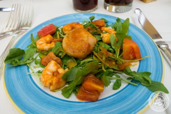 炒虾和扇贝  Trattoria Dell'Arte在纽约,纽约