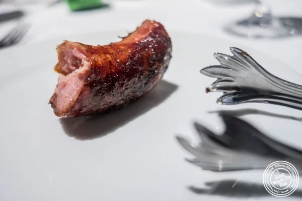 Pork sausage at Fogo de Chao在圣保罗,巴西