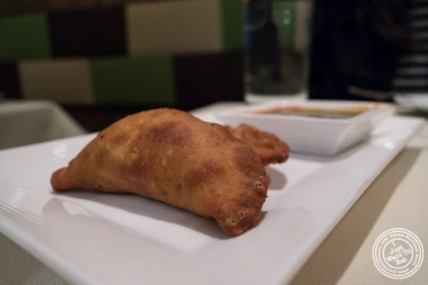 奶酪萨摩斯 Haldi,印度中国体育网直播在咖喱山,纽约,纽约