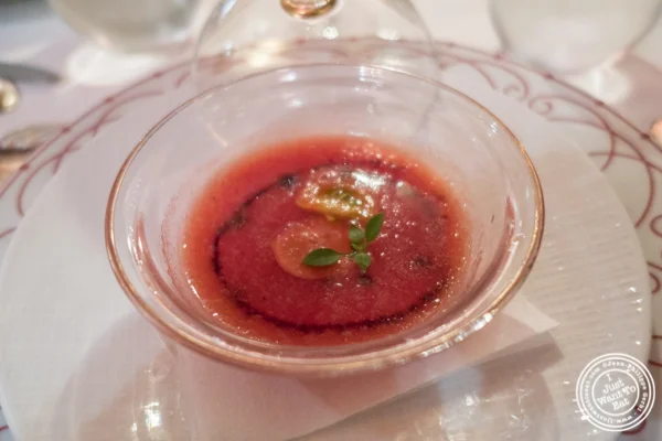 冷藏番茄库里斯  Bouley在Tribeca,纽约,纽约