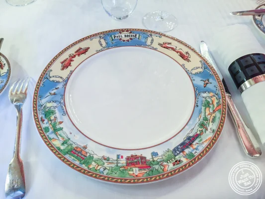Plate at L'Auberge du Pont de Condongesof Paul Bocuse in France
