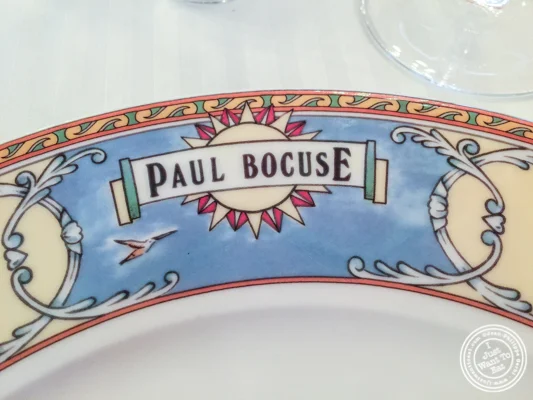 Plate at L'Auberge du Pont de Condongesof Paul Bocuse in France