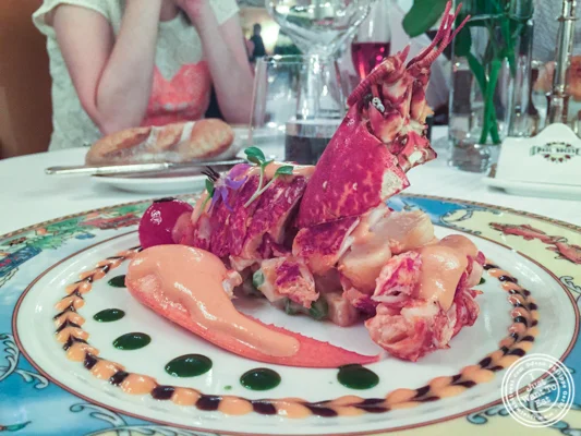 Lobster salad at L'Auberge du Pont de Condongesof Paul Bocuse in France