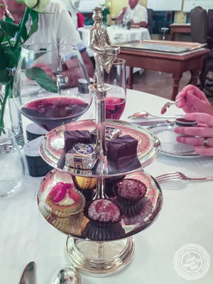 Cookies and chocolates at L'Auberge du Pont de Condongesof Paul Bocuse in France