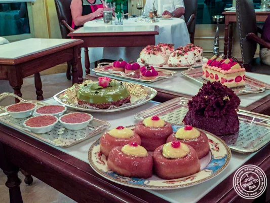 Dessert cart at L'Auberge du Pont de Condongesof Paul Bocuse in France