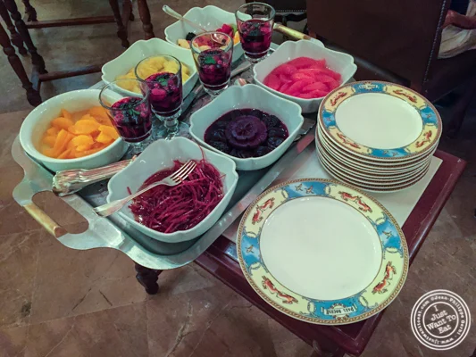 Dessert cart at L'Auberge du Pont de Condongesof Paul Bocuse in France