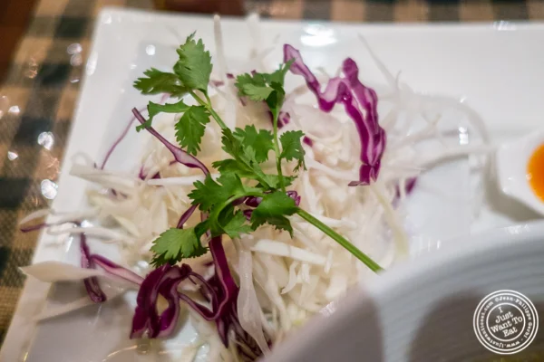 在Boi Noodle房子的圆白菜在纽约,纽约