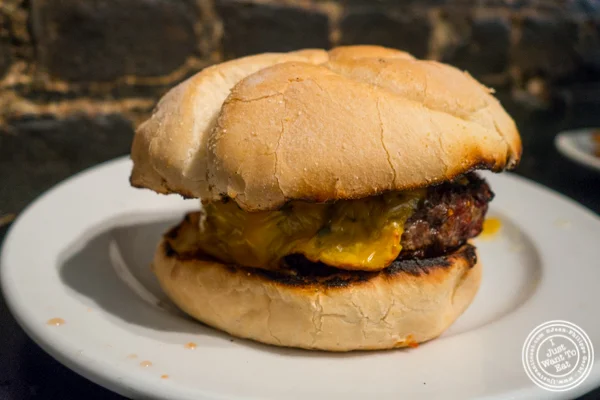 Black angus burger at 邦妮's Grill in Park Slope, Brooklyn