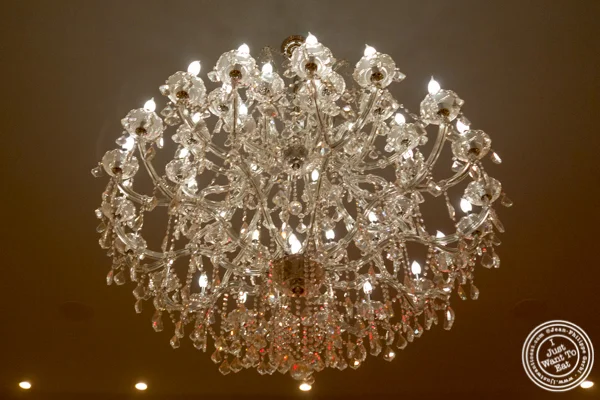 Crystal chandelier at Chimichurri Grill East,NYC,NY