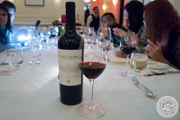 Vistalba Cortec wine 2014 at Chimichurri Grill East,NYC,NY
