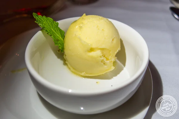 Passion fruit sorbet at Chimichurri Grill East,NYC,NY