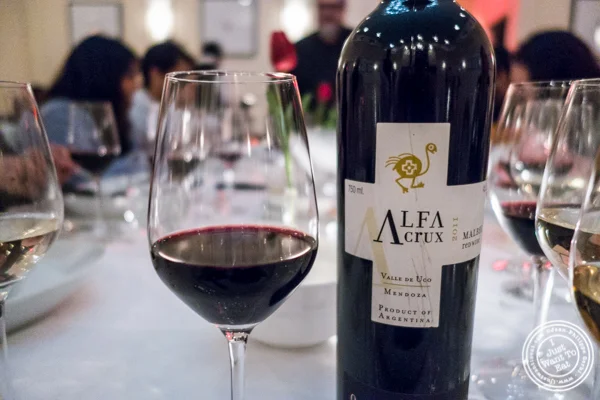 Malbec,O. Fournier Alfa Crux 2011在Chimichurri Grill East,NYC,NY