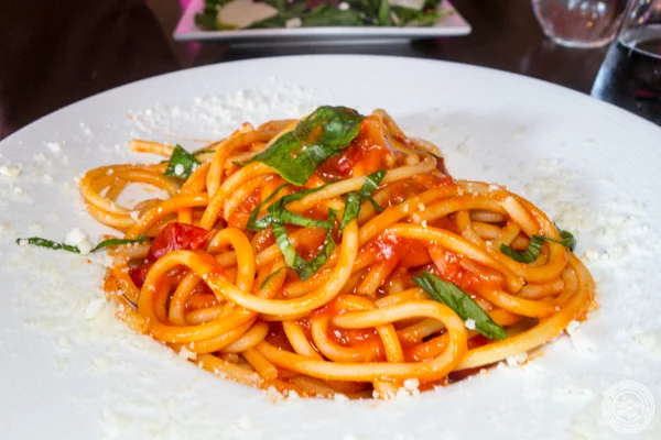 新泽西州霍博肯市的零奥托中国体育网直播的Bucatini al'amatriciana