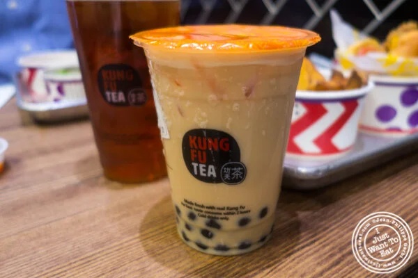 柴泡沫茶在Tkk炸鸡在纽约,纽约