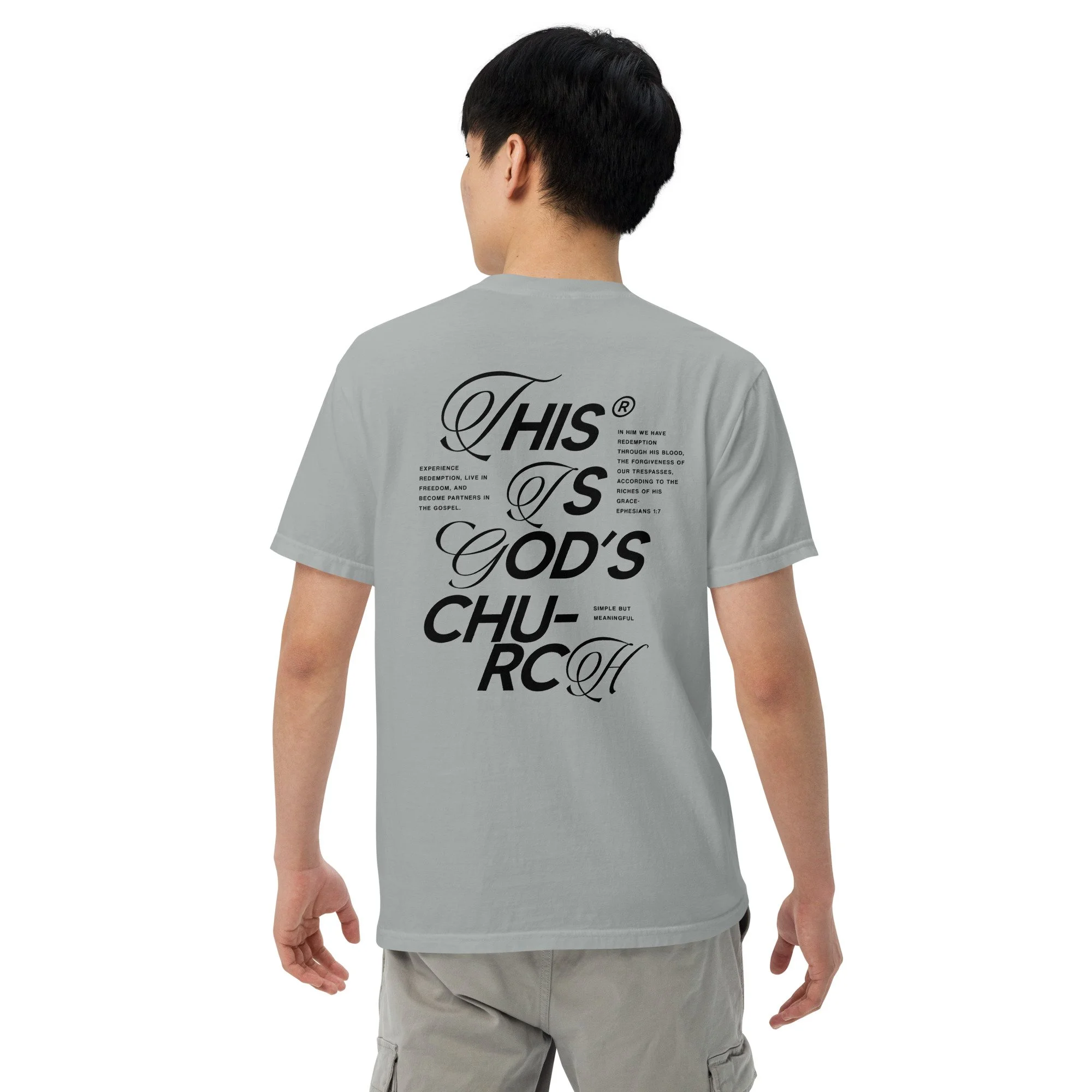 ☆FREEDOM☆ Powerhouse Two-Tone Logo Overfit T-Shirt Gray PH Powerhouse Two tone Logo Over Fit T-shirts (Black) - 프리덤