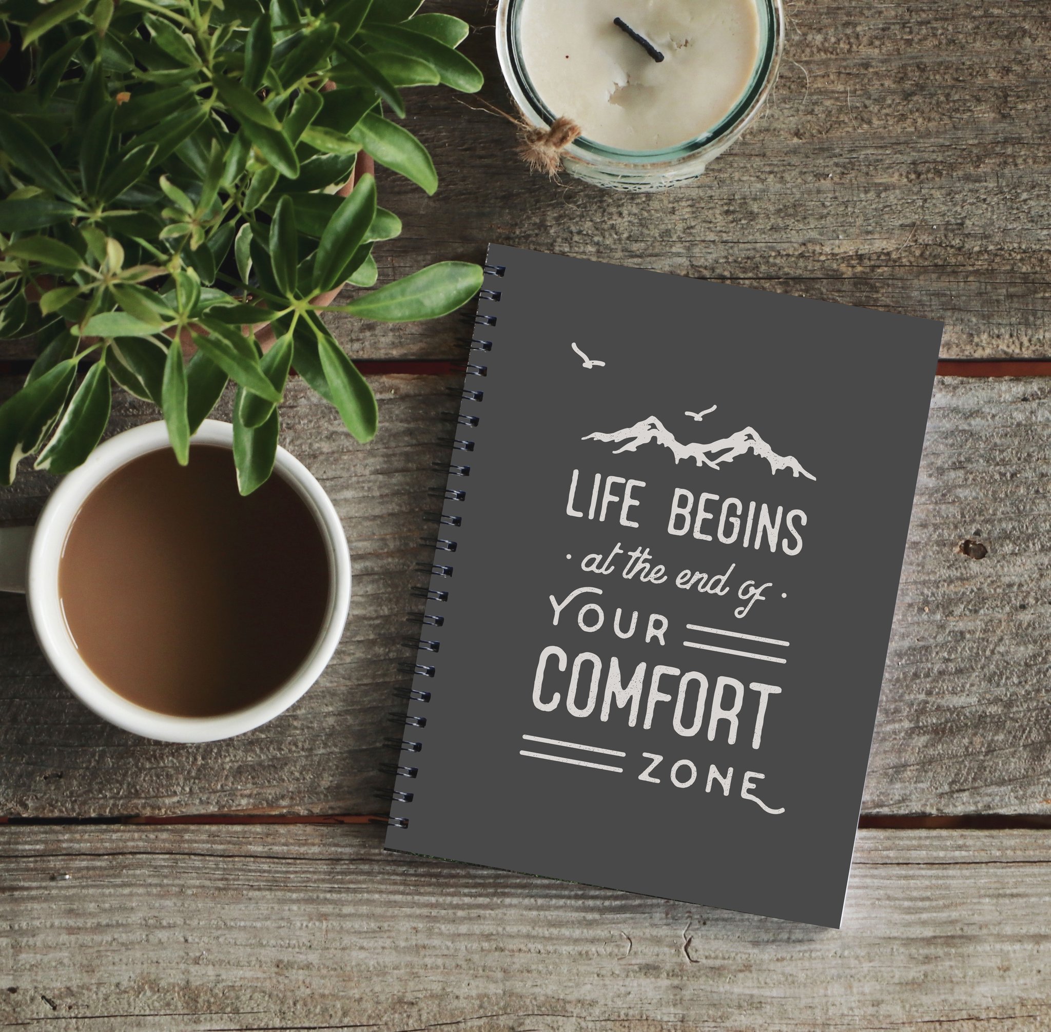 Journal Life Begins At The End Of Your Comfort Zone Siena Toast