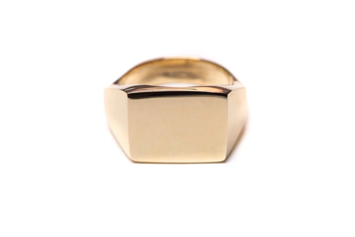 Delicate signet best sale ring
