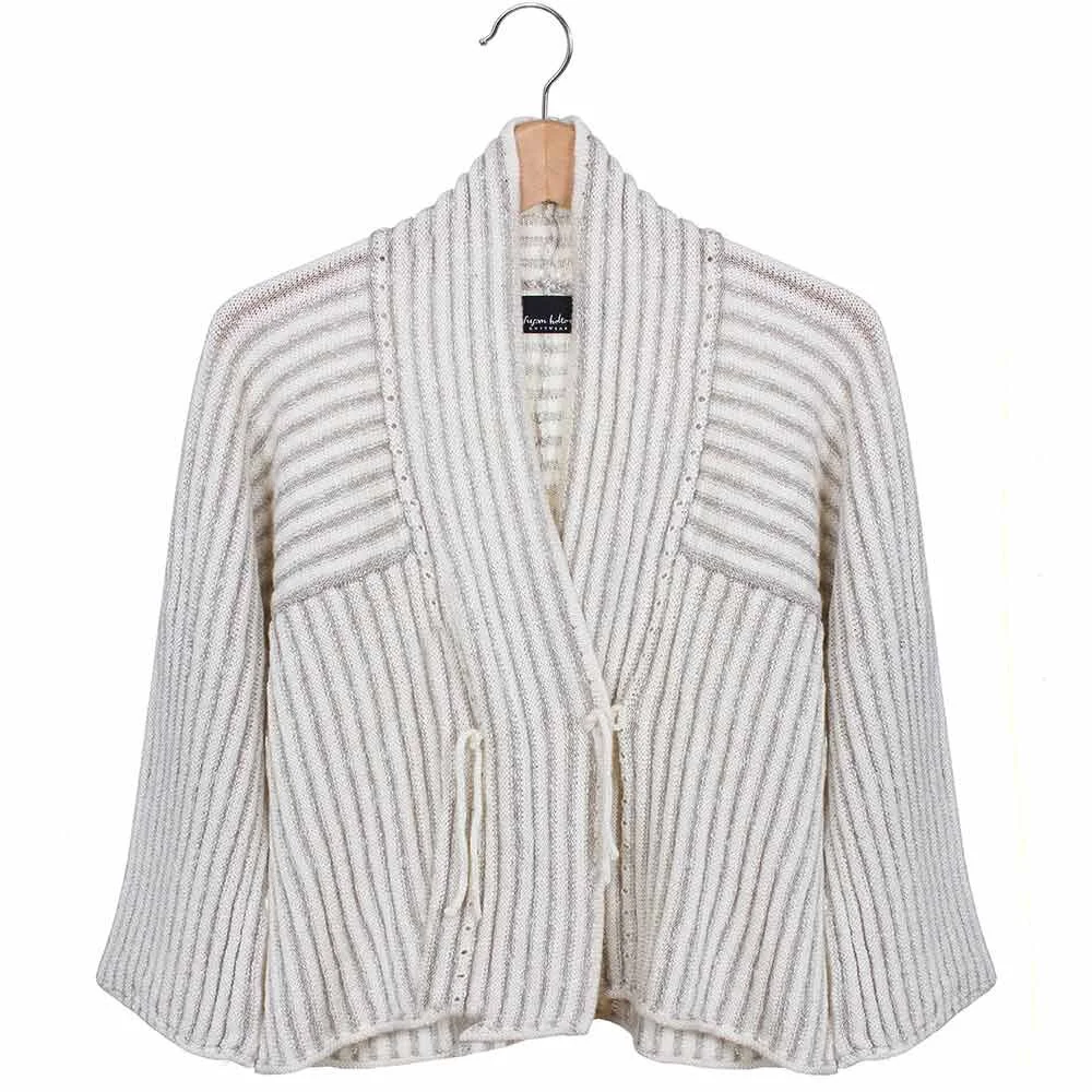 Soft cotton kimono cardigan sweater Susan Holton Knitwear