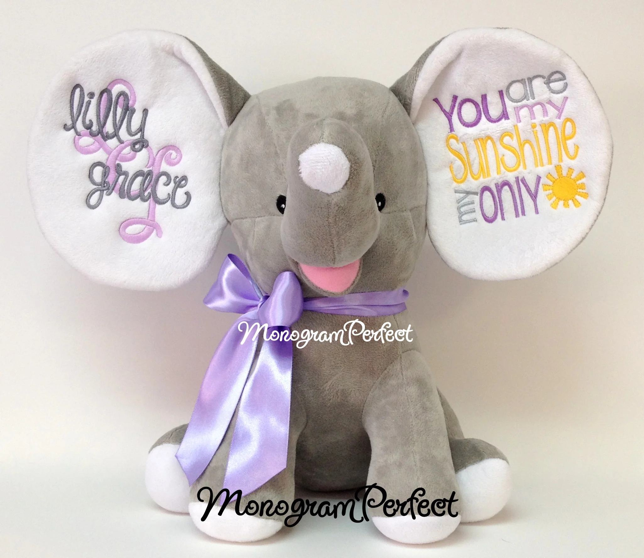 purple stuffed elephant