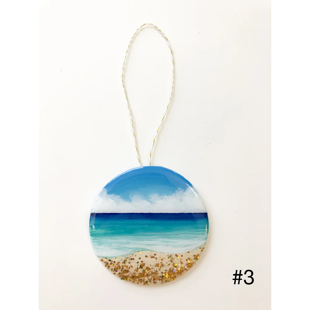 Hawaii Beach Christmas Ornaments Stephanie Boinay Art