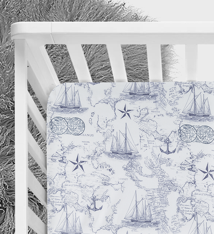 Nautical Crib Sheet Marifly