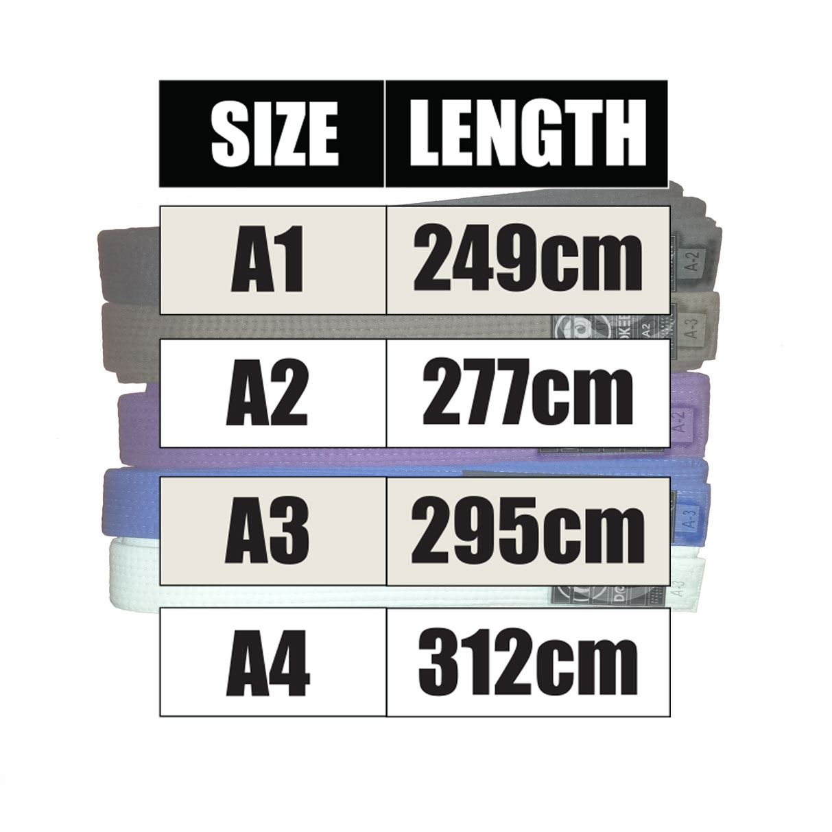 Bjj Belt Size Chart