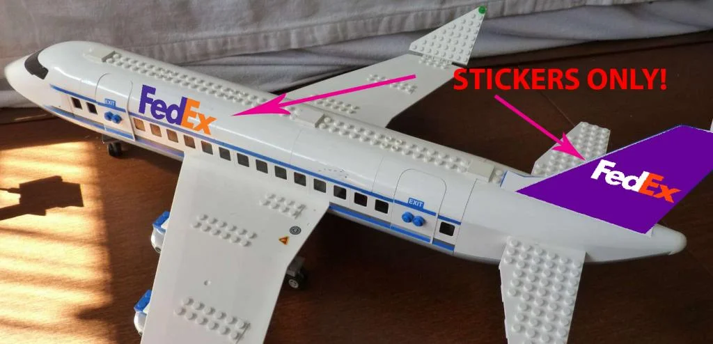 lego fedex plane
