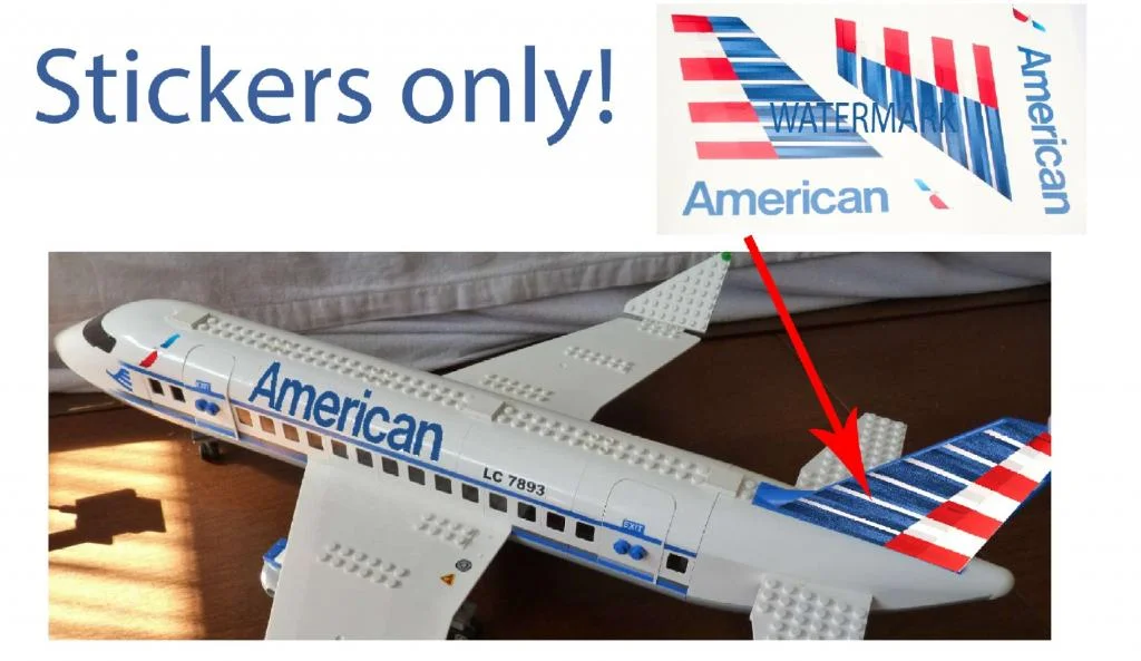 american airlines lego plane