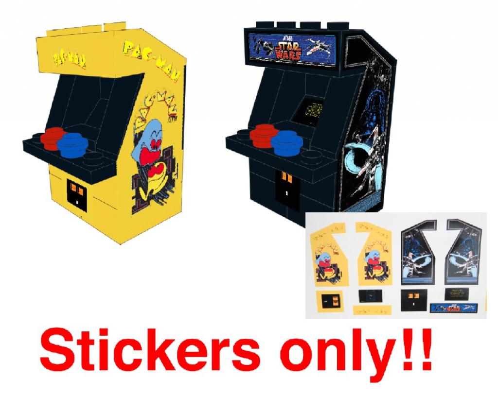 Pacman And Star Wars Arcade Stickers For Lego Stickers Home