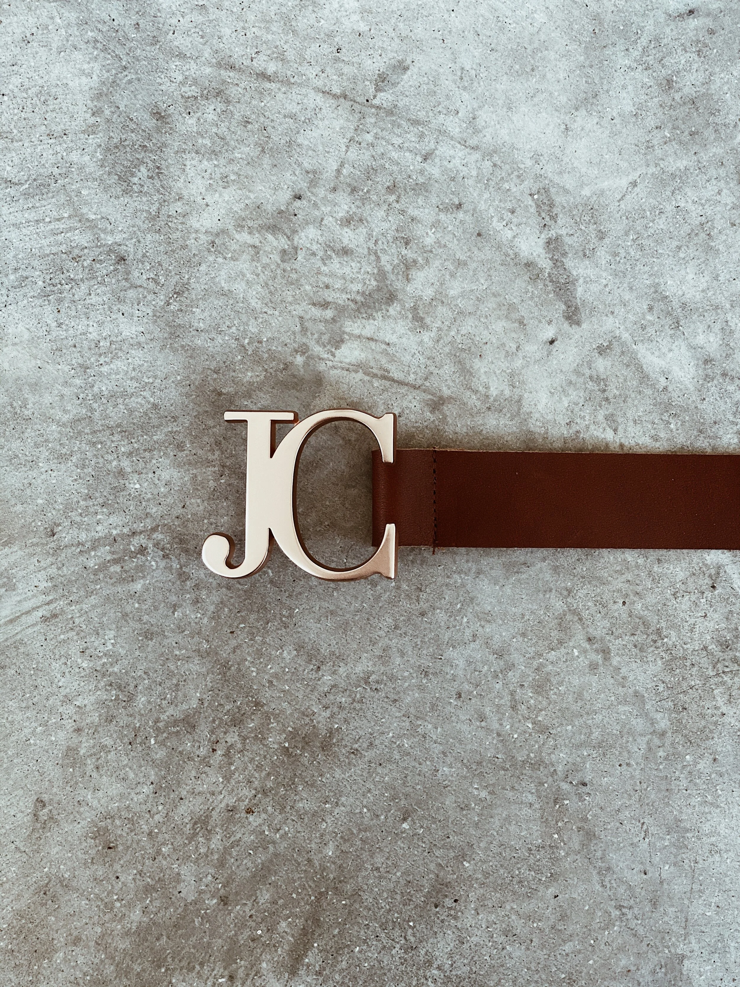 camel leather belt