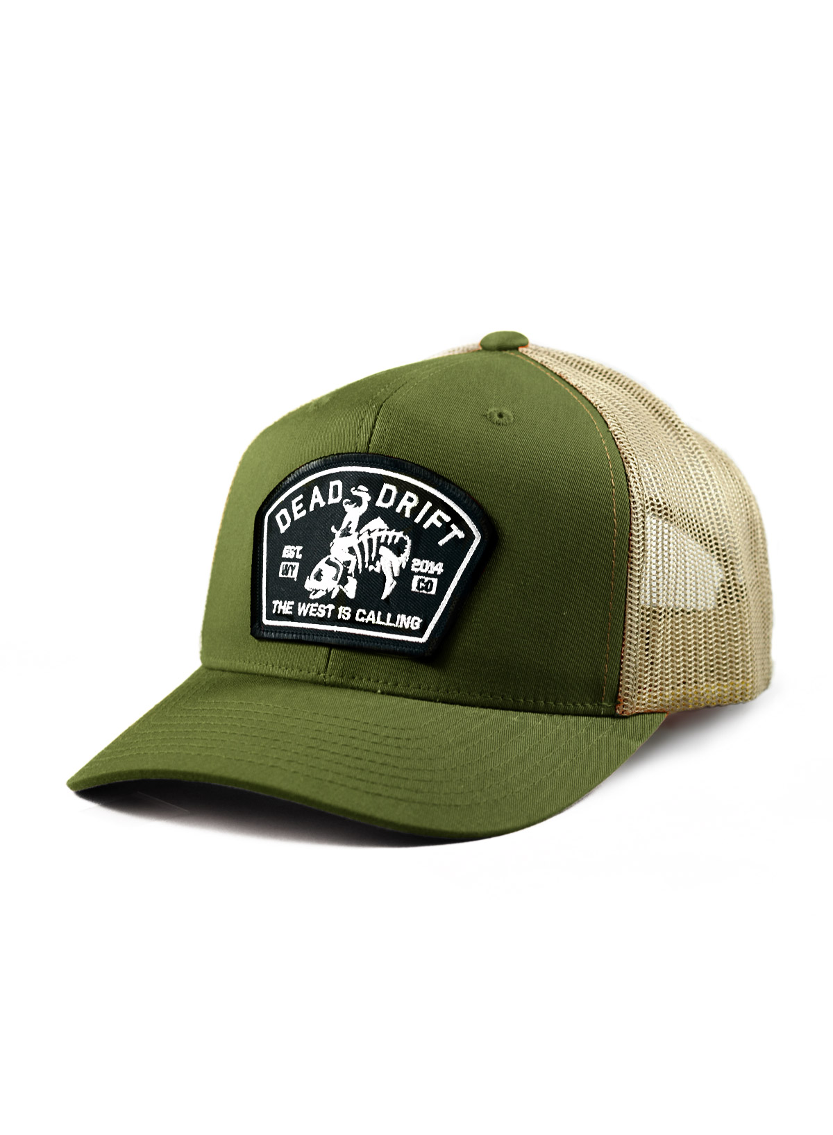 Bucking Trout Trucker Olive — Dead Drift