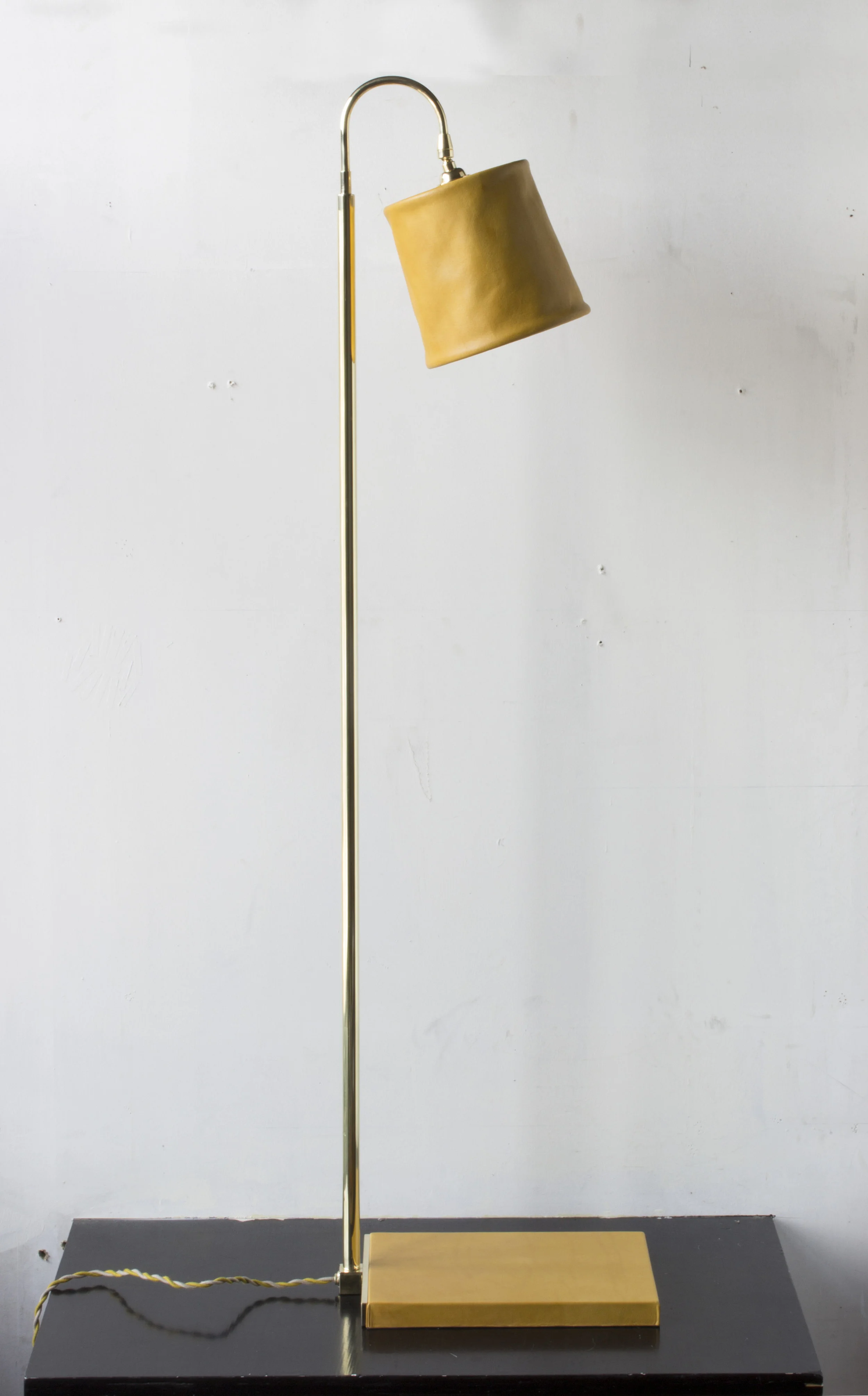 Series 01 Floor Lamp Mustard Polished Unlacquered Brass Adam Otlewski